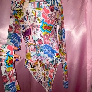 MULTI COLOR MESH BODY SUIT